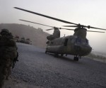Chinook helicopter in Afghanistan