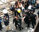 Police arrested protesters during the Occupy Wall Street march. (Anjali Mullany/News)