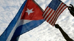 cuban an am erican flags